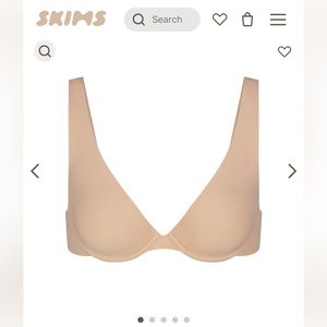 NWT SKIMS FITS EVERYBODY UNLINED APEX PLUNGE BRA CLAY 36DD
